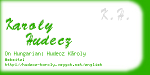 karoly hudecz business card